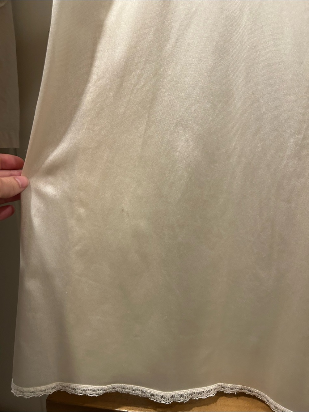 Vintage Romantic Slip Dress with Lace-Trim - L - Picture 7 of 7